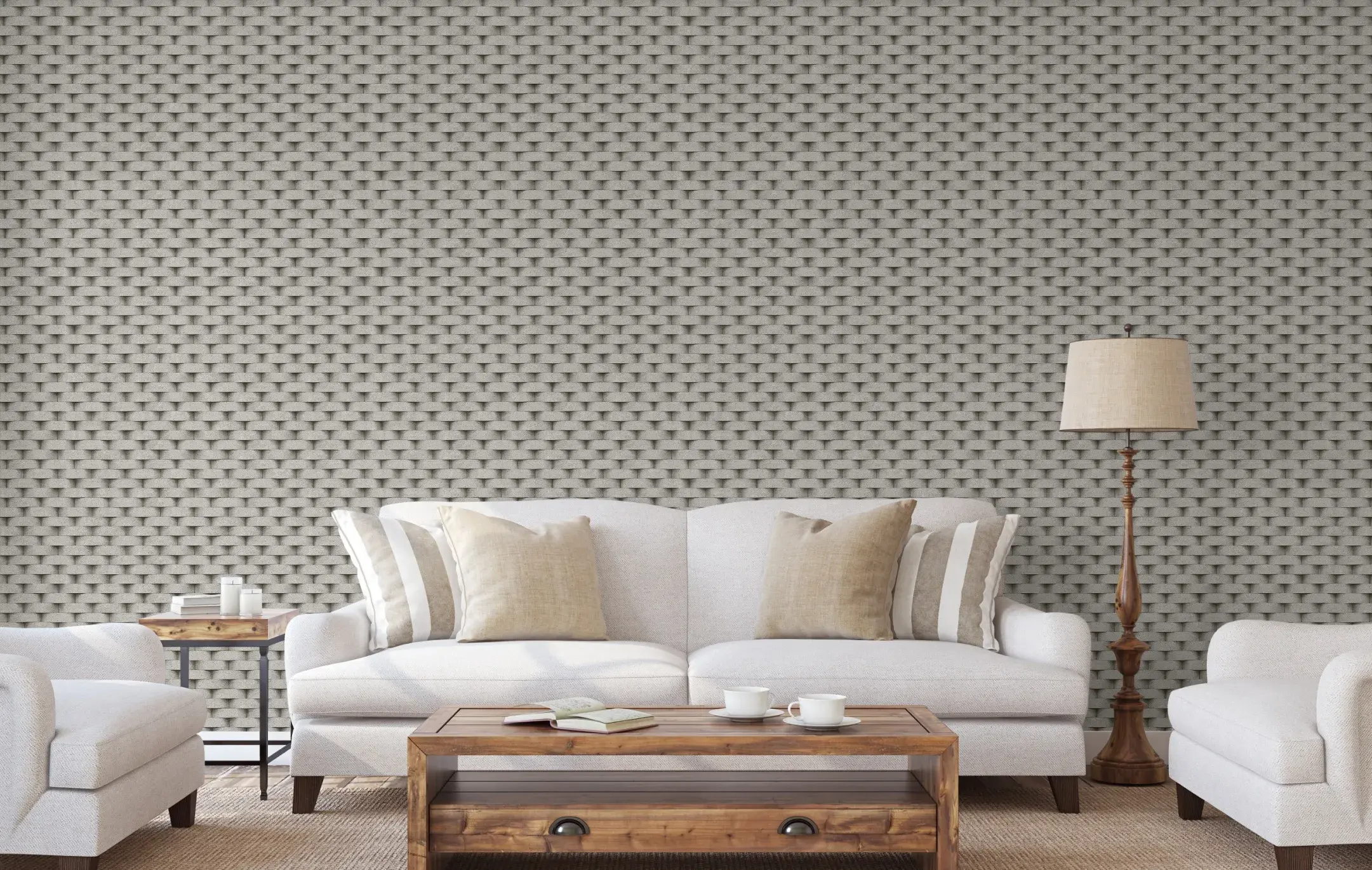 Gray Embossed Wallpaper – Contemporary Elegance (7814-1)